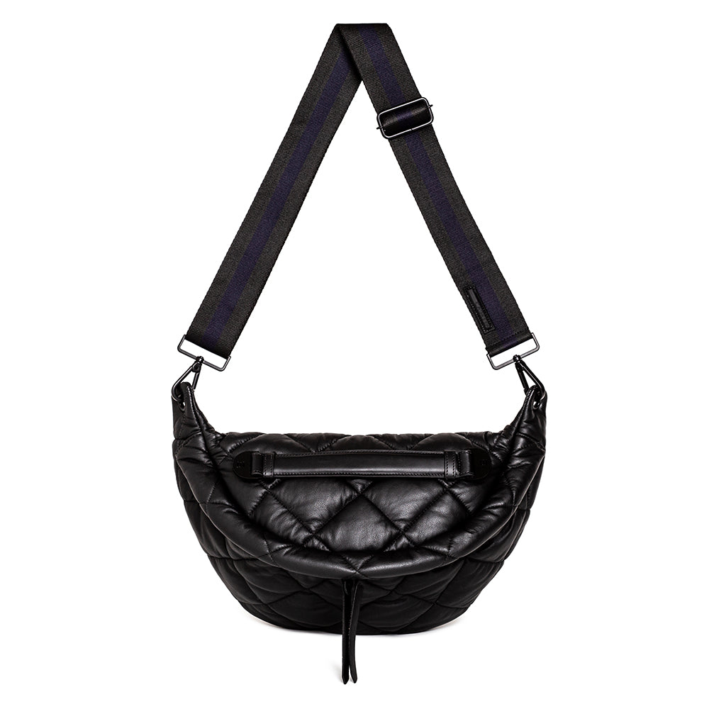 BOLSA BANANA couro preto