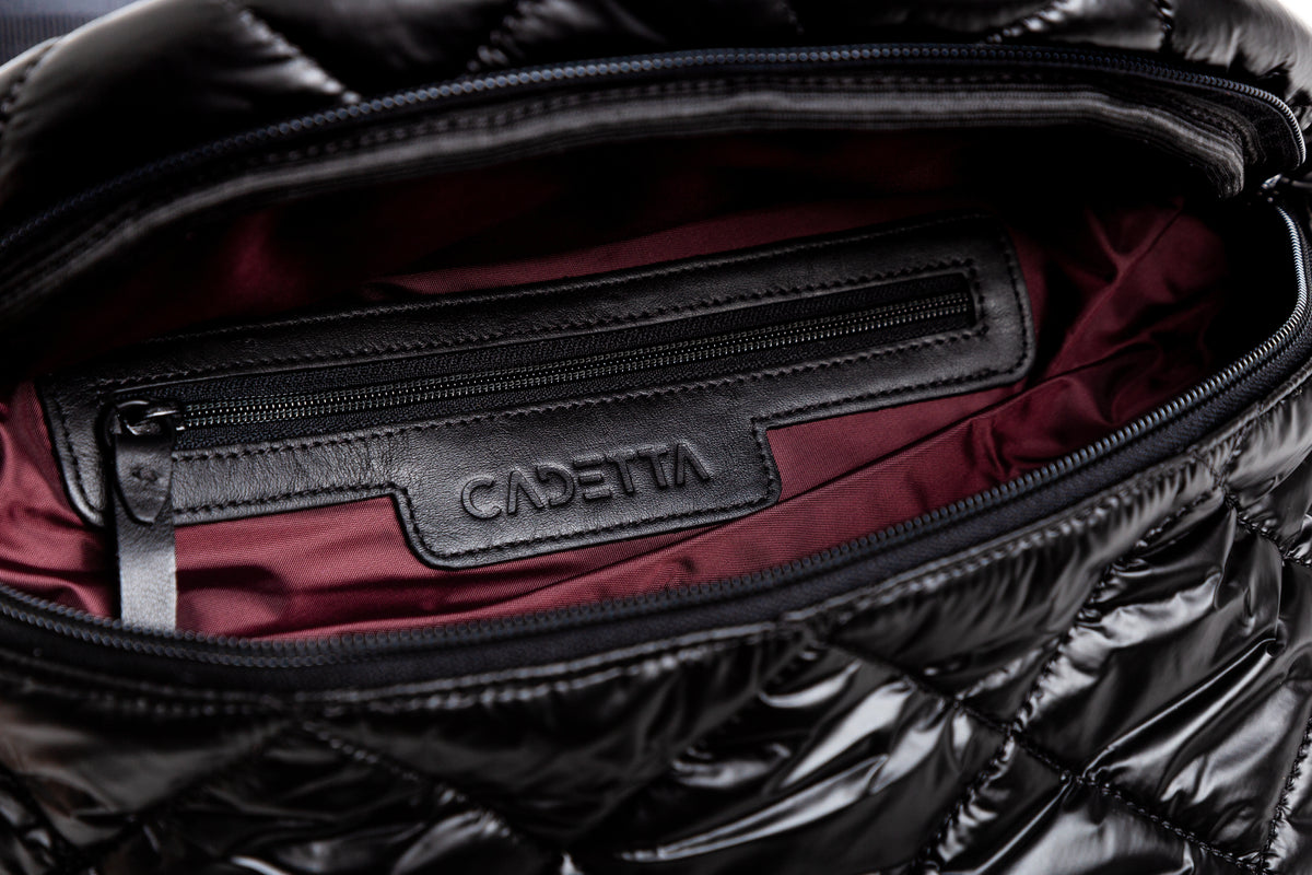 BOLSA BANANA preto/ forro tinto