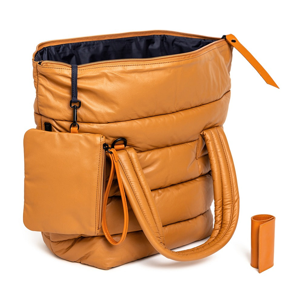 BOLSA CAMILLA TRIP COURO caramelo
