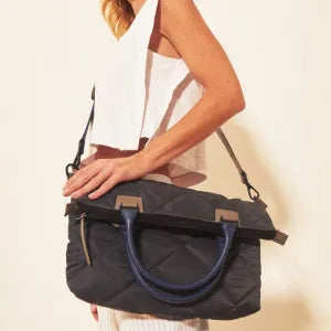 BOLSA VERSATILE cinza/ blue navy