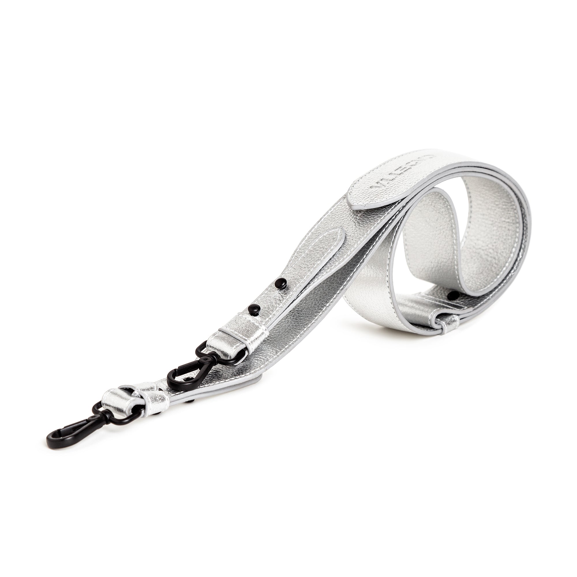 ALÇA DE COURO metal prata