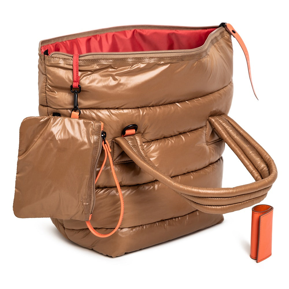 BOLSA CAMILLA TRIP amarula / forro paprika