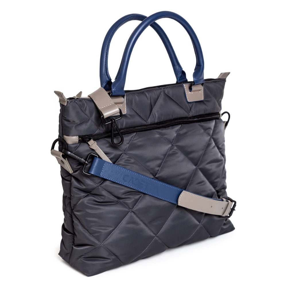 BOLSA VERSATILE cinza/ blue navy