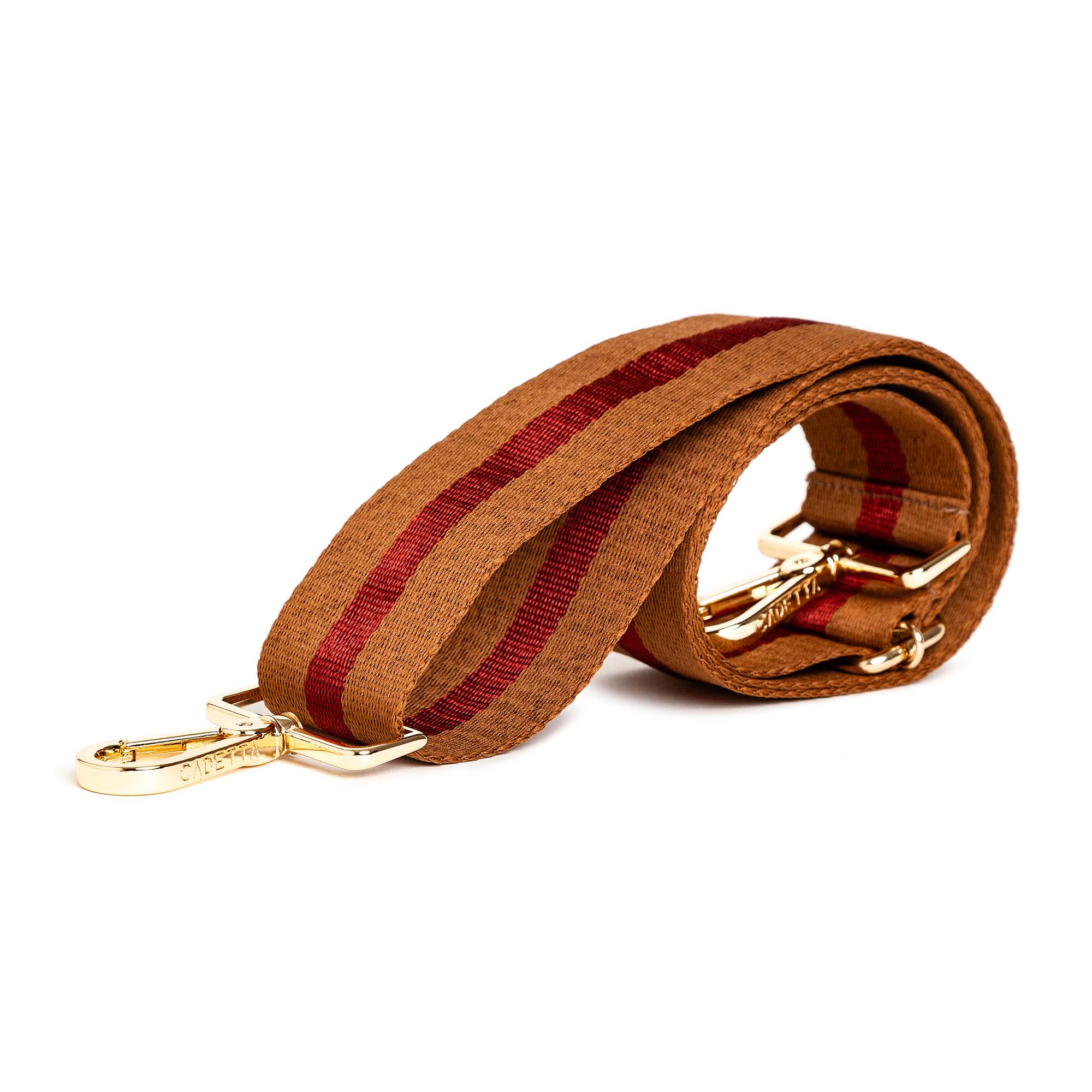 ALÇA AVULSA LISTRADA bordô/amarula