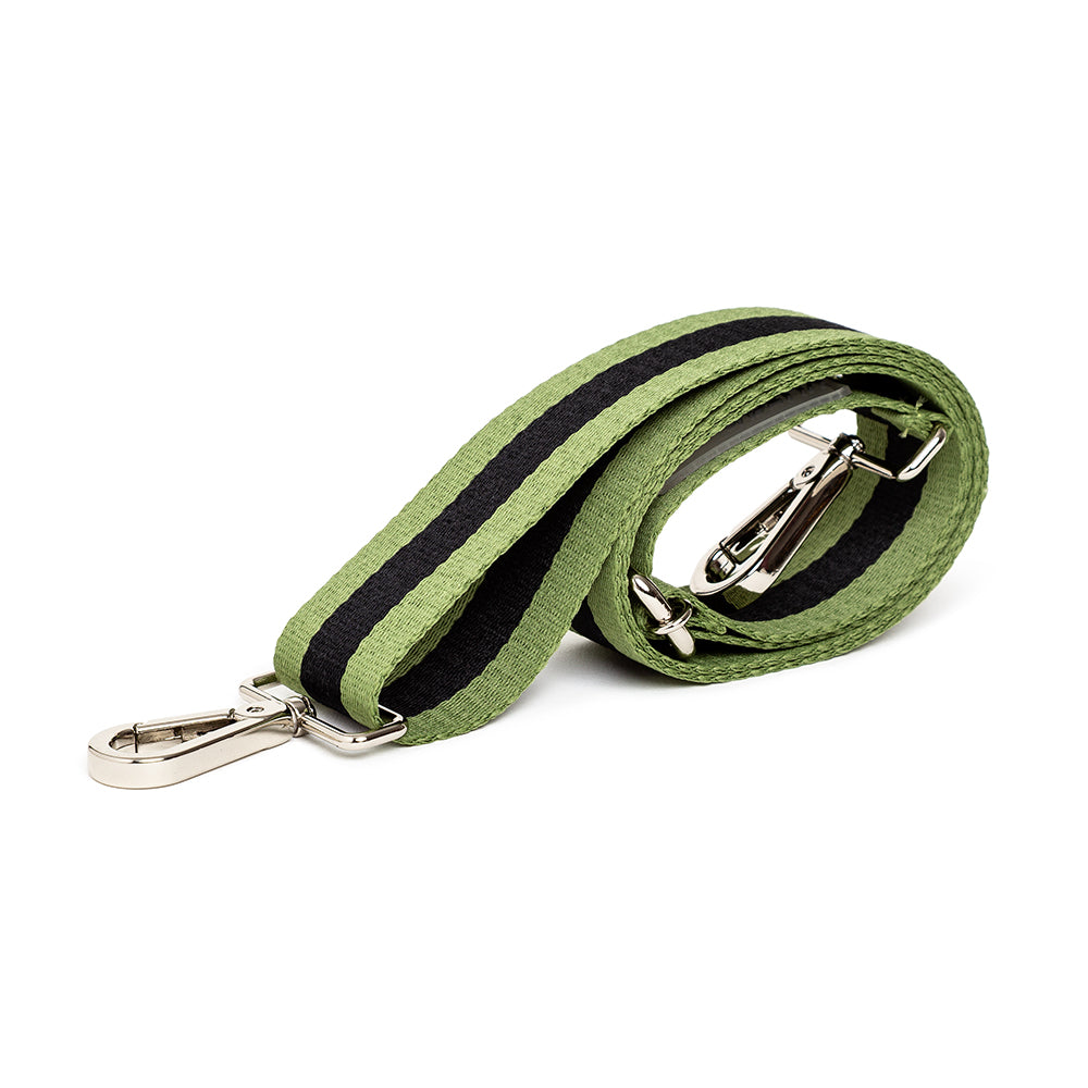 ALÇA AVULSA LISTRADA preto/ verde