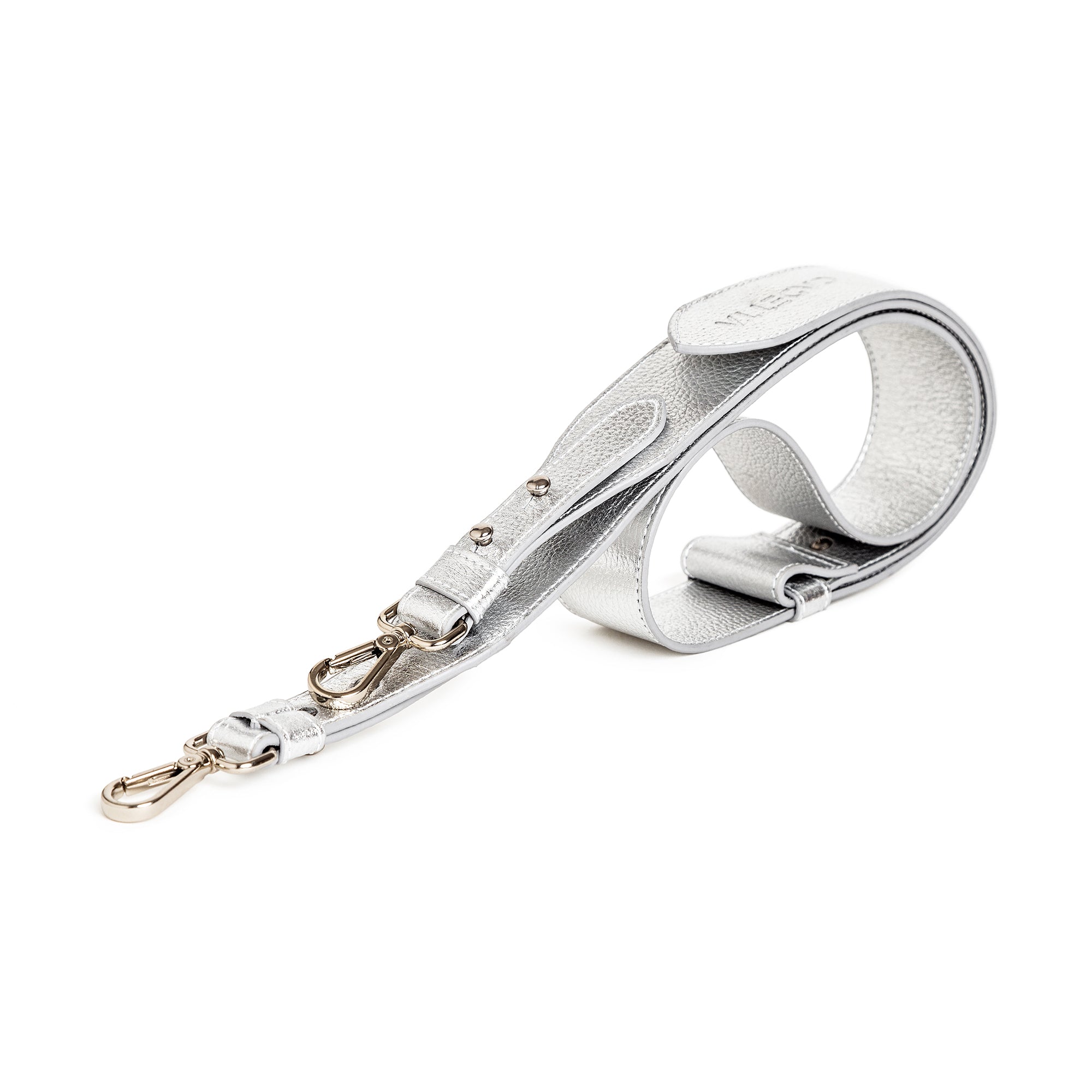 ALÇA DE COURO metal prata