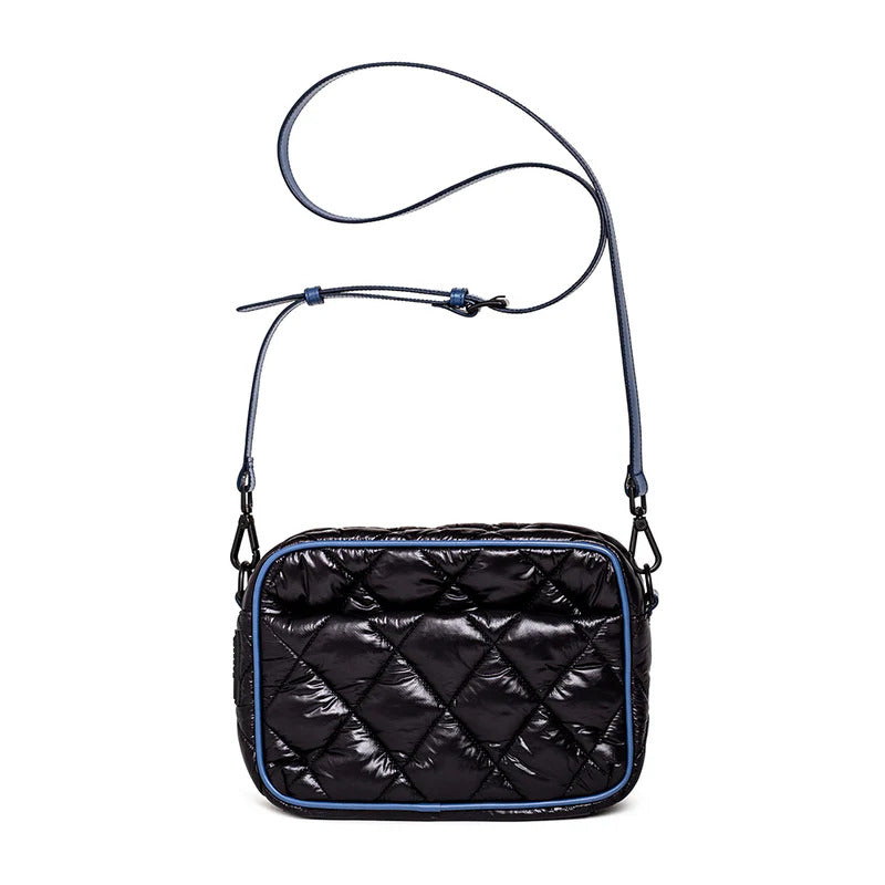 BOLSA VITA preta/ detalhe marinho