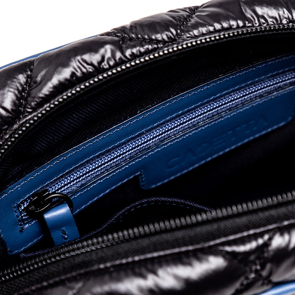 BOLSA VITA preta/ detalhe marinho