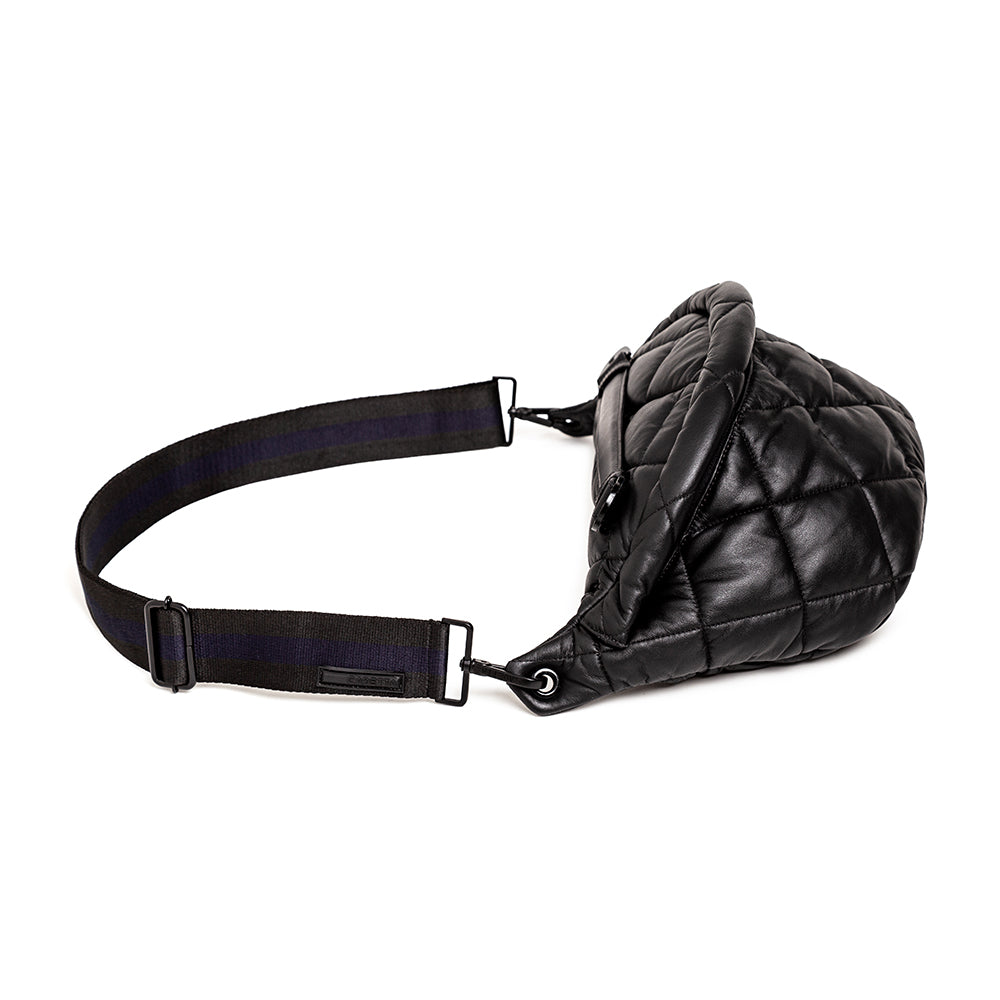 BOLSA BANANA couro preto