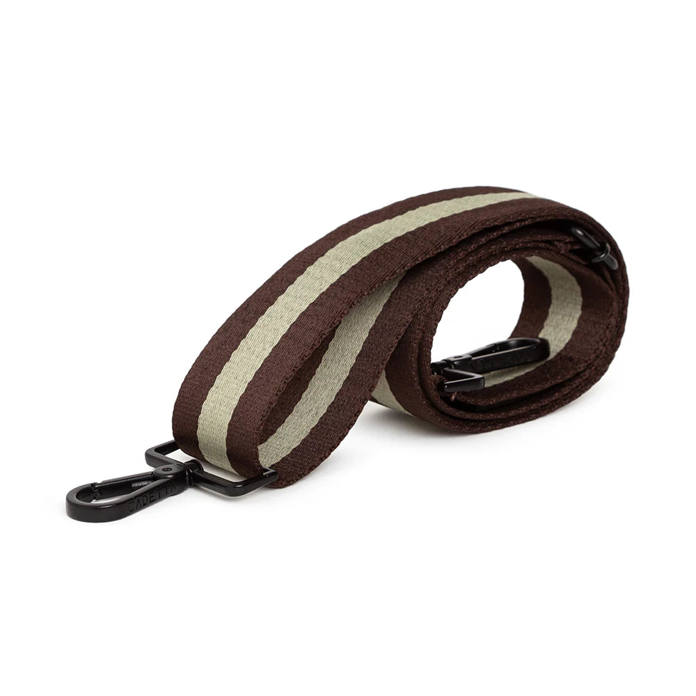 ALÇA AVULSA LISTRADA chocolate/pistache