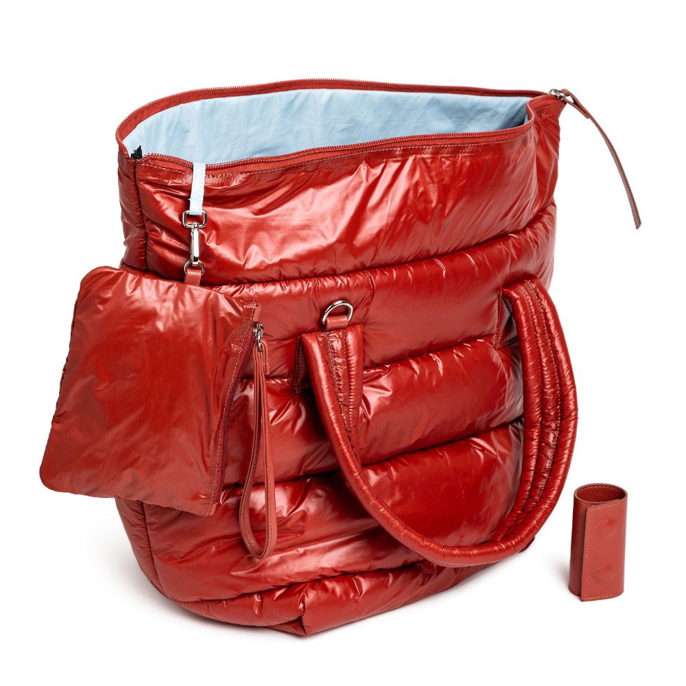BOLSA CAMILLA TOMATE/BABY BLUE