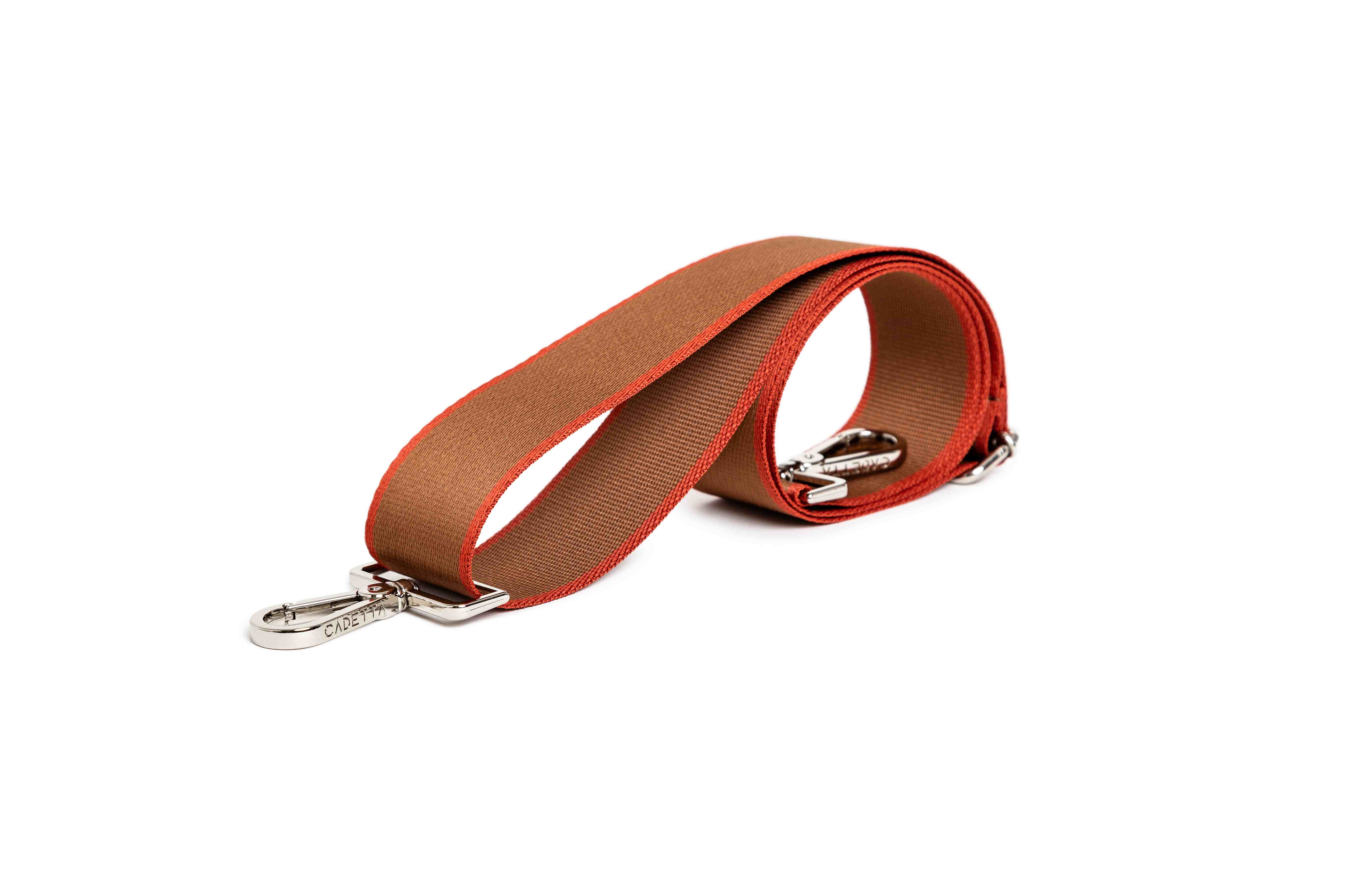 ALÇA AVULSA LISTRADA amarula/ tomate