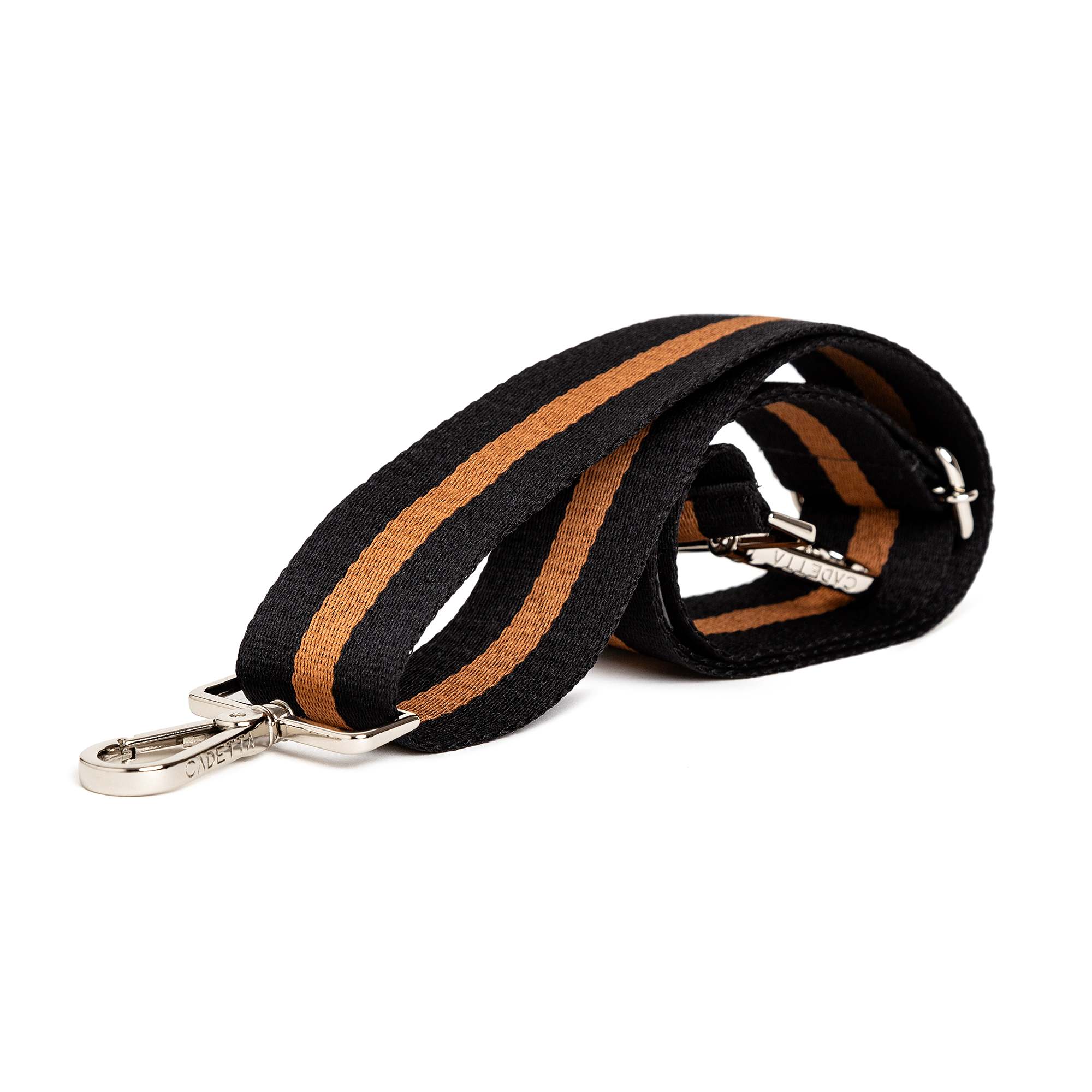 ALÇA AVULSA LISTRADA preta/amarula