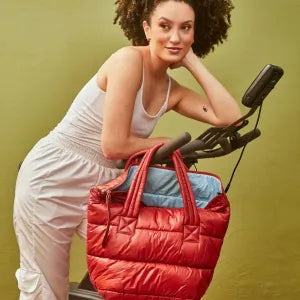 BOLSA CAMILLA TOMATE/BABY BLUE