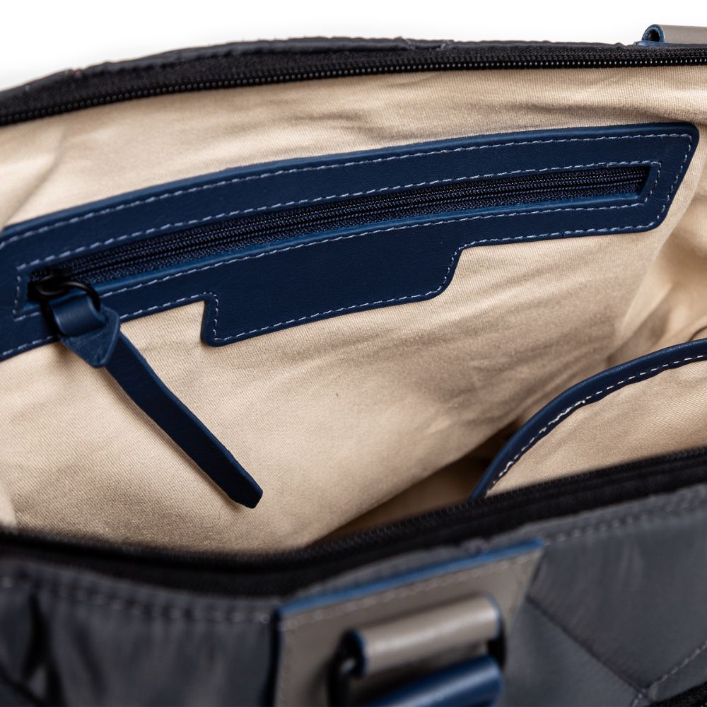 BOLSA VERSATILE cinza/ blue navy