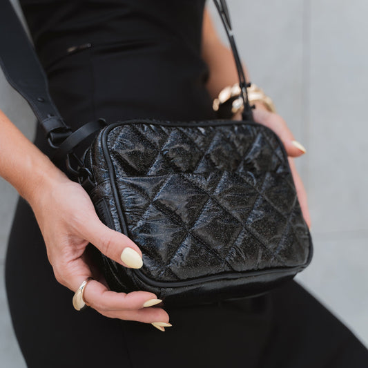 BOLSA VITA MINI preta shiny