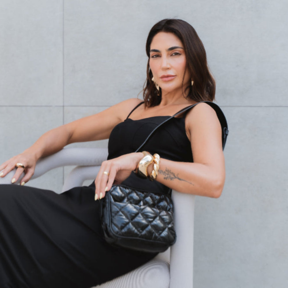 BOLSA VITA MINI preta shiny