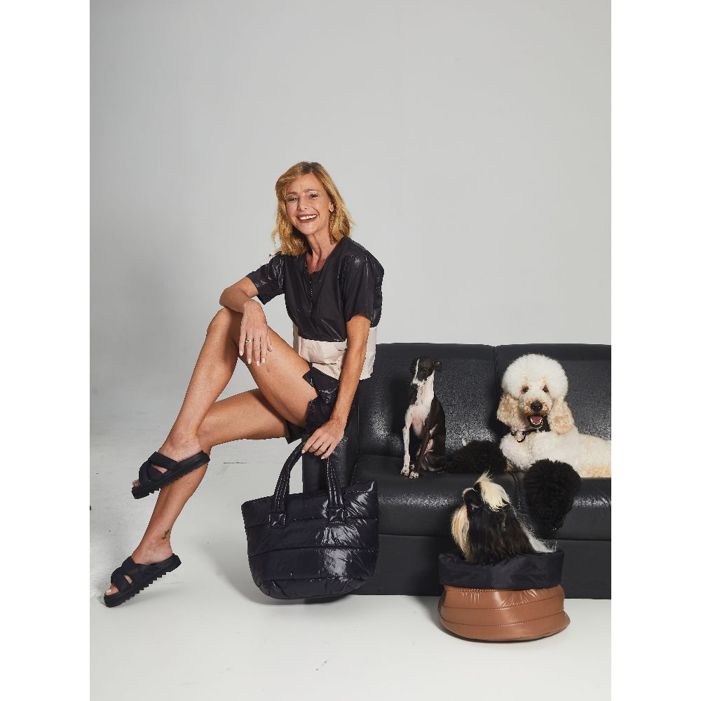 BLUSA C-SHIRT preta/ areia