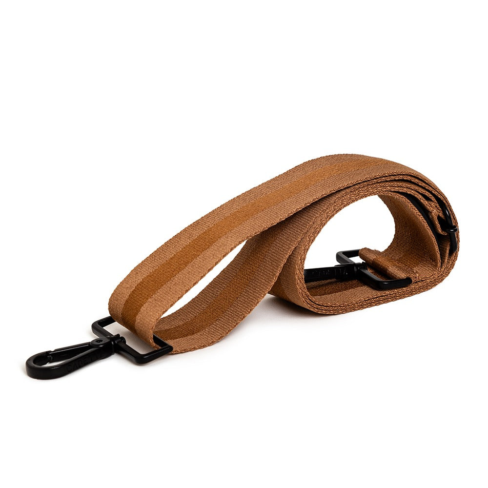 ALÇA AVULSA LISTRADA AMARULA/TAUPE