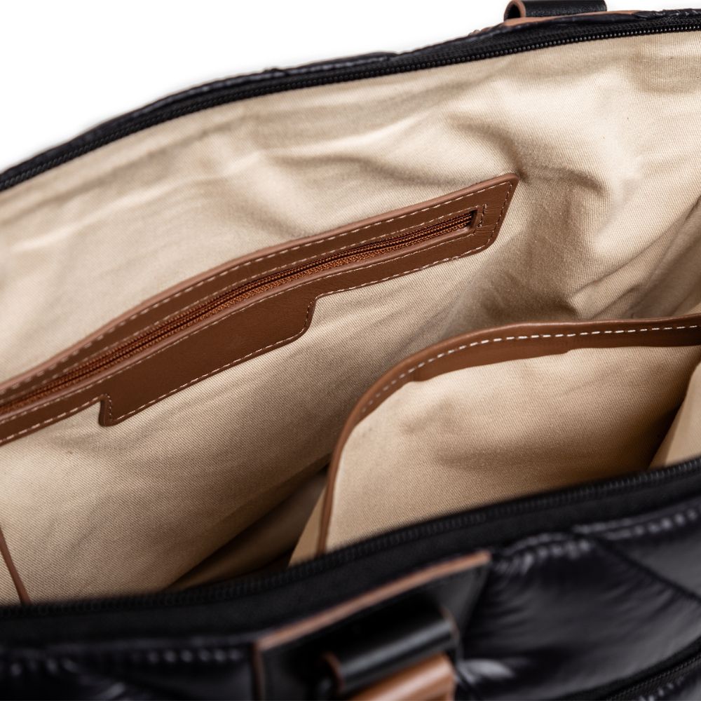BOLSA VERSATILE preta/ caramelo
