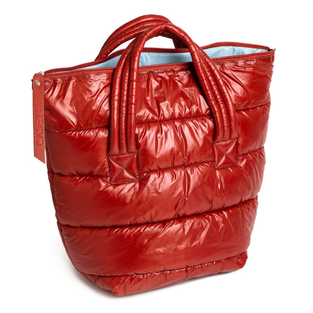 BOLSA CAMILLA tomate/ forro baby blue