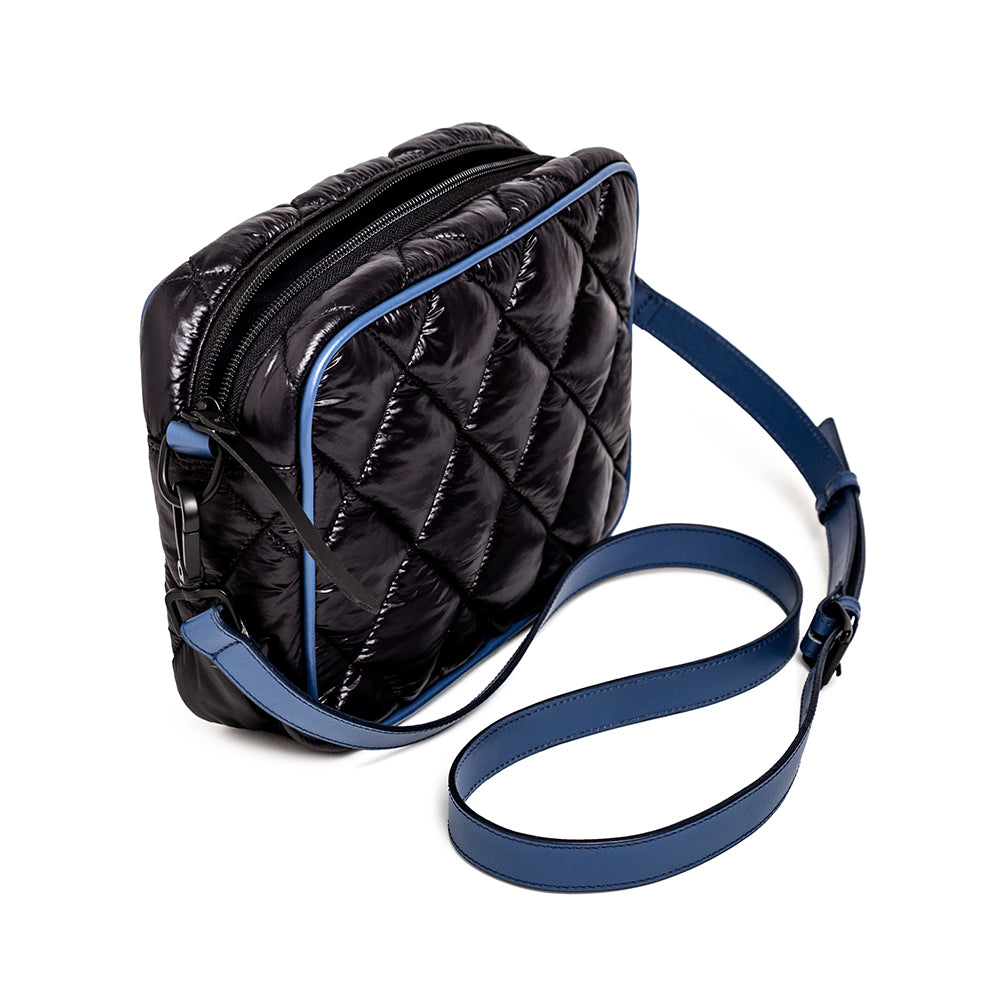 BOLSA VITA preta/ detalhe marinho