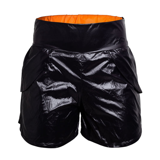 C-SHORTS preto/ forro laranja